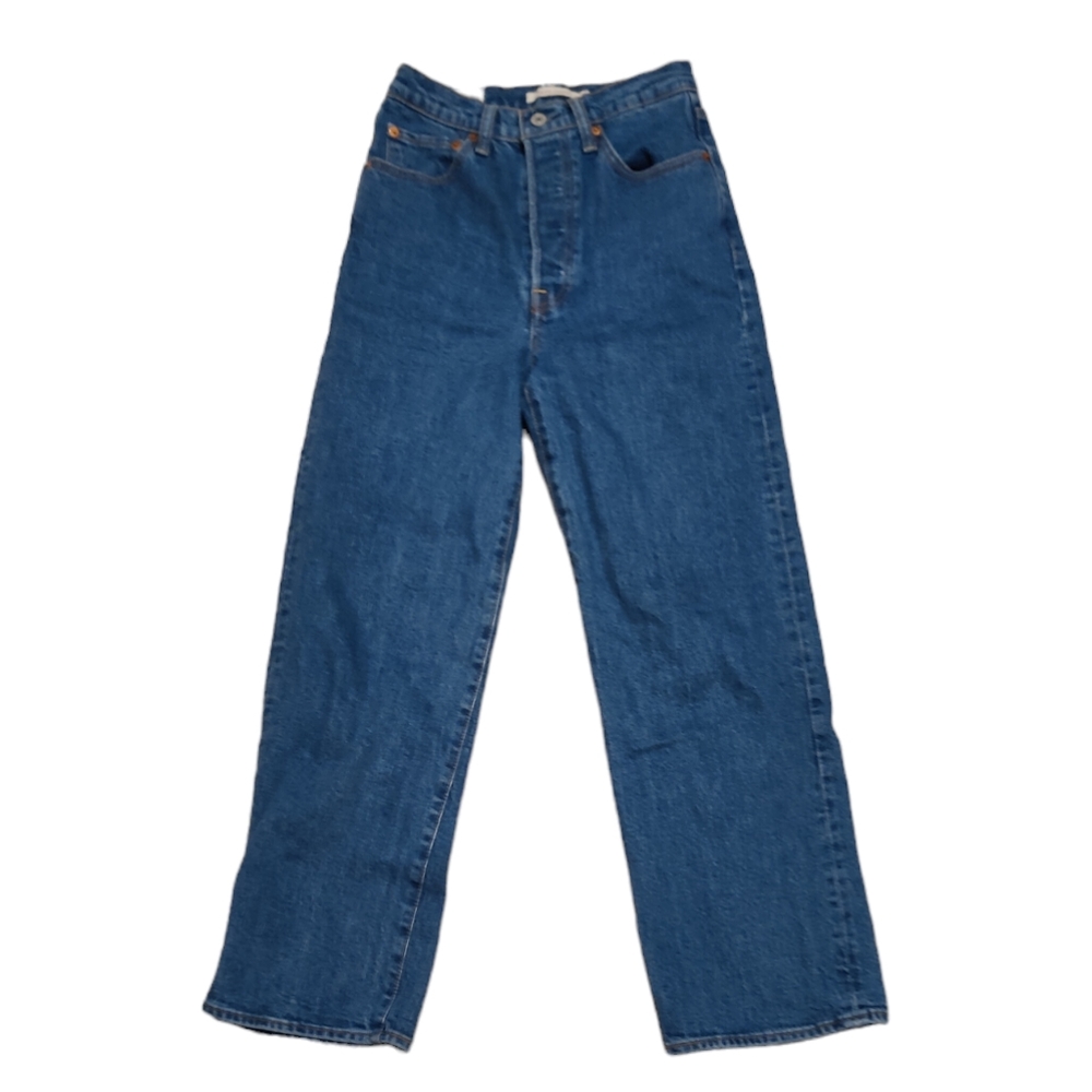 Levi's Ribcage Straight Medium Wash Blue Denim Jeans Size 27